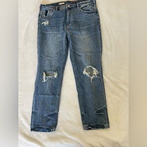 Pilcro Blue Distressed Women Jeans